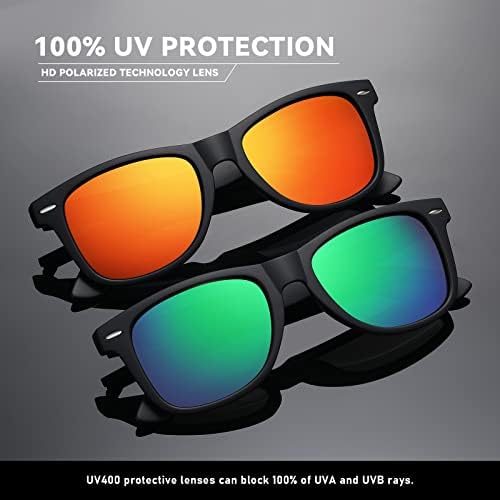 ELITERA Sunglasses Womens Polarized Sunglasses for Mens Womens Retro Mirror Lens for Driving Fishing UV400 Protection