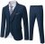 YND Men’s Slim Fit 2 Button 3 Piece Suit Set, Solid Blazer Jacket Vest Pants & Tie