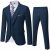 YND Men’s Slim Fit 3 Piece Suit, One Button Solid Jacket Vest Pants Set with Tie