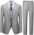 Cooper & Nelson Men’s Suit Slim Fit, 3 Piece Suits for Men, One Button Solid Jacket Vest Pants with Tie, Tuxedo Set