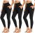 NEW YOUNG 3 Pack Leggings with Pockets for Women,High Waisted Tummy Control Workout Yoga Pants