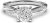 THELANDA Solid 14k White Gold 4-Prong Petite Twisted Vine Simulated 1.0 CT Diamond Engagement Ring Promise Bridal Ring