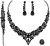 CSY 4 Pcs/Set Austrian Crystal Necklace Earrings Bracelet Ring Bridal Jewelry Sets for Brides Wedding Party Costume Accessories Gifts for Women