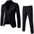 WULFUL Men’s Slim Fit Suit One Button 3-Piece Blazer Dress Business Wedding Party Jacket Vest & Pant